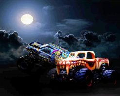 Monster Trucks paint by numbers