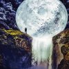 Moon Waterfall Art paint by numbers