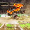 Orange Monster Truck paint by numbers