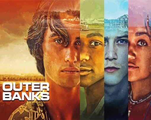 Outer Banks movie poster paint by numbers