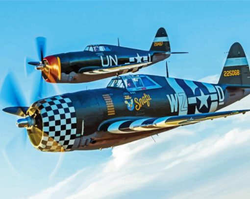 P 47 Thunderbolt Illustration paint by numbers