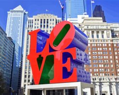 Philly LOVE Sculpture paint by numbers