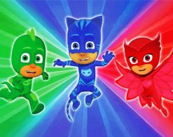 Pj Masks The Heroes paint by numbers