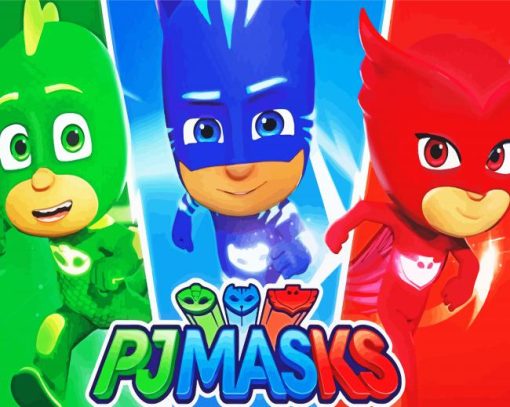 Pj Masks paint by numbers