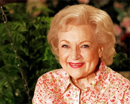 Portrait Of Betty White paint by numbers