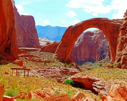 Rainbow Bridge National Monument paint by numbers