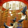 Ravens In The Library paint by numbers