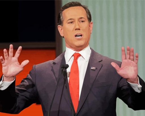 Rick Santorum former member of the us senate paint by numbers