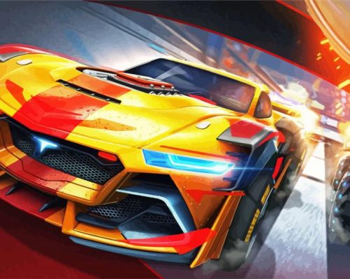 Rocket League Cars Game paint by numbers