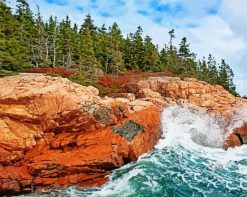 Rocky Maine Coastline paint by numbers