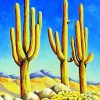 Saguaro Cactus Plants Paint by numbers