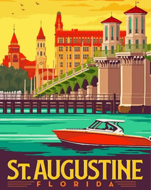 St augustine florida poster paint by number