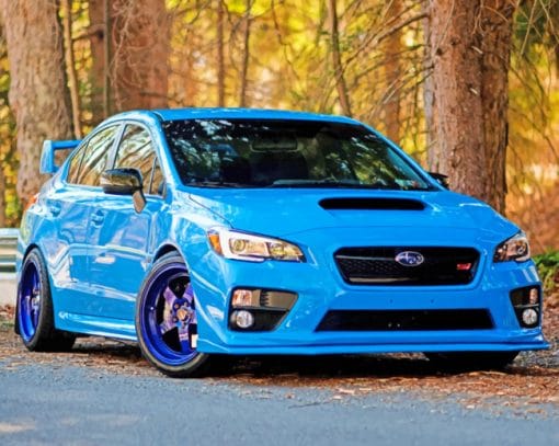 Subaru Blue Car paint by numbers