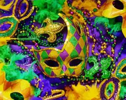 The Mardi Gras Masks paint by numbers