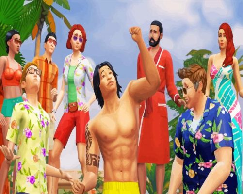 The Sims 4 Game paint by numbers