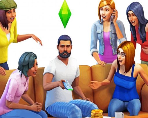 The Sims 4 Video Game paint by numbers
