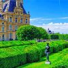 Tuileries Palace garden in paris paint by number