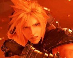 Video Game Final Fantasy Cloud Strife paint by numbers