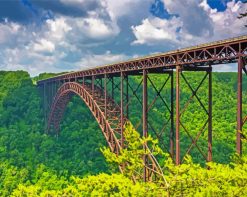 West Virginia New River Gorge Bridge Paint by numbers
