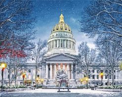 West Virginia capitol building paint by number