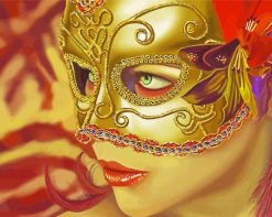 Woman In Mask Paint by numbers