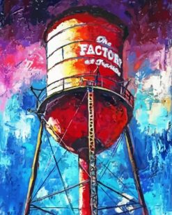 Abstract Water Tower paint by numbers