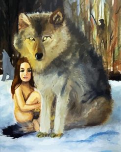 The Little Girl And Her Wolf paint by numbers
