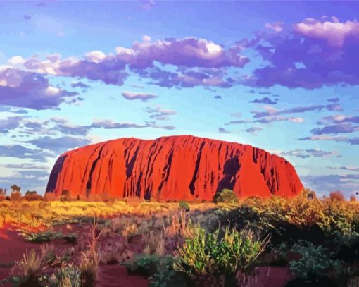 Aesthetic Uluru paint by number