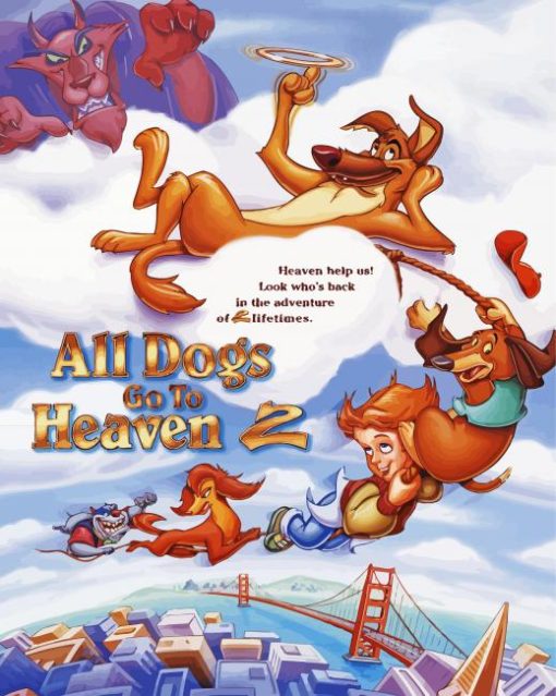 All Dogs Go To Heaven Movie paint by numbers