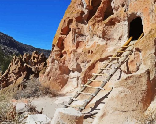 Bandelier Monument paint by numbers