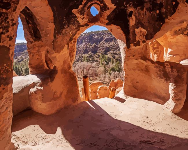 Bandelier Monument In The Inside paint by numbers