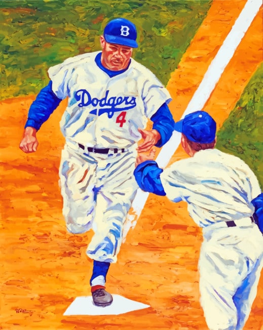 Baseball Dodgers Players - Paint By Numbers - Paint by numbers for adult