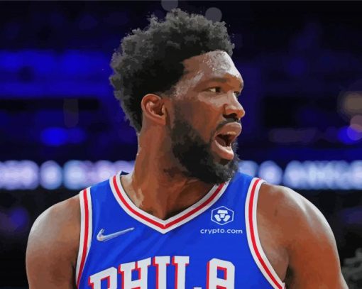 basketball player joel embiid paint by number