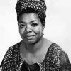black and white poet Maya Angelou paint by number