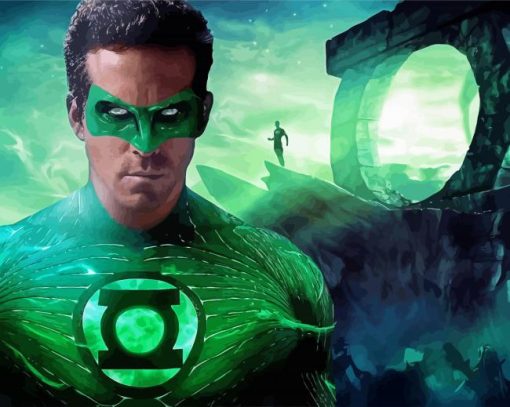 Green Lantern Fictional Character paint by numbers