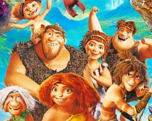 Croods Cavemen paint by numbers