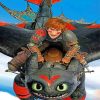 Toothless Dragon And Hiccup paint by number