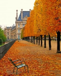 fall in Tuileries Palace paint by number