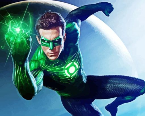 Hal Jordan Green Lantern paint by numbers