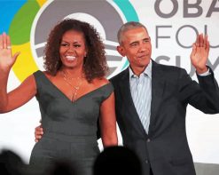 Michelle Obama And Barak Obama Paint by numbers