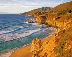 Monterey California Coastline paint by numbers