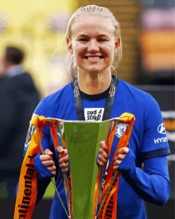 Pernille Harder Continental Cup Trophy paint by numbers