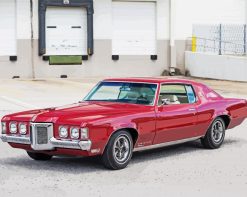 Red 1969 Pontiac Grand Prix paint by numbers