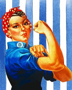 Retro Woman We Can Do It Poster paint by numbers