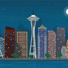 Seattle Night Time paint by numbers
