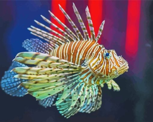 Tropical Lionfish paint by numbers