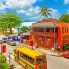 Vibrant Buildings In Barbados paint by numbers