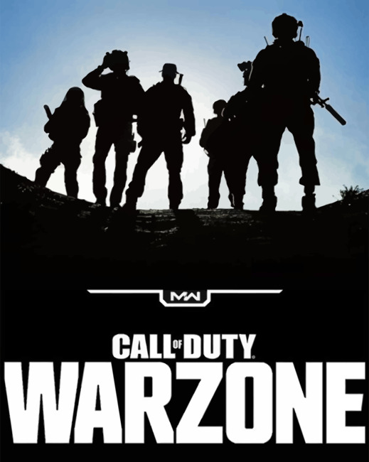 Warzone Call Of Duty Silhouette paint by number