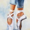 White Ballet Shoes paint By Numbers