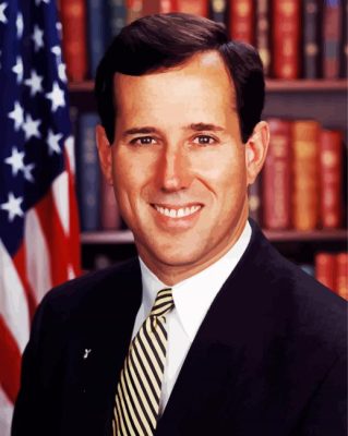 young Rick Santorum paint by numbers